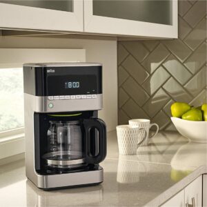 Braun BrewSense 12-Cup Digital Drip Coffee Maker (KF7150BK / Black & Stainless Steel) - Image 8