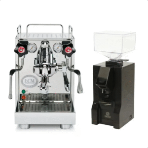 ECM Mechanika VI Slim Espresso Machine with Eureka Facile Grinder (Matte Black) Bundle
